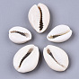 Perles de coquillage cauri naturelles, pas de trous / non percés