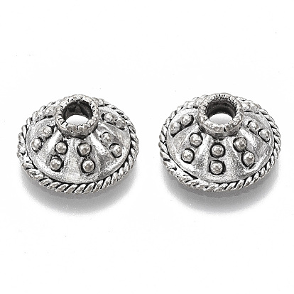De style tibétain casquettes alliage de perles, sans cadmium et sans plomb, apetalous