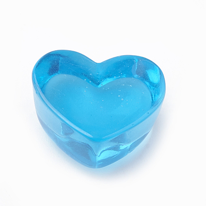 Transparent Resin Cabochons, Heart