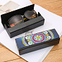 DIY Imitation Leather Glasses Case Diamond Painting Kits, Eyeglasses Case Craft with Magnetic Closure, with Glue Clay, Tray, Pen, Rhinestones
