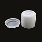 Moldes de caja de almacenamiento de oso de silicona diy de columna, moldes de resina, para resina uv, fabricación de joyas de resina epoxi