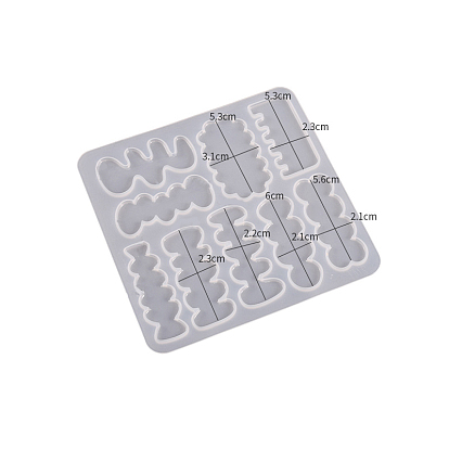 DIY Silicone Irregular Cabochon Molds, Resin Casting Molds, for UV Resin, Epoxy Resin Hair Accessories Making