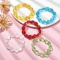 Transparent Frosted Glass Beaded Stretch Bracelets for Women