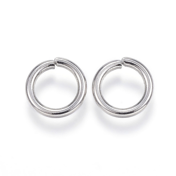 304 Stainless Steel Jump Rings, Open Jump Rings