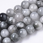 Natural Hawk's Eye Beads Strands, Eagle Eye Stone, Round