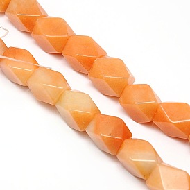 Natural Aventurine Faceted Rhombus Beads Strands