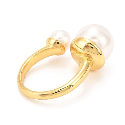 Латунное кольцо манжеты, с перлы раковины круглых бусин, долговечный