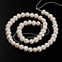 Natural Cultured Freshwater Pearl Beads Strands, Round, 7~8mm, Hole: 0.8mm, about 52pcs/strand, 14.17 inch