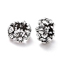 925 Sterling Silver Spacer Beads, Ring with Flower
