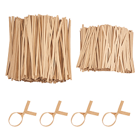 Kraft Paper Wire Twist Ties, with Iron Core, Bread Candy Bag Ties