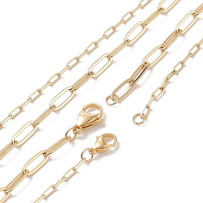 2шт 2 прямоугольные латунные ожерелья с подвесками из начальных букв, ожерелья с цепочками из скрепок для мужчин и женщин