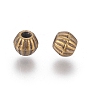 Tibetan Style Alloy Spacer Beads, Lead Free & Cadmium Free, Bicone, 4x4.5mm, hole: 1mm