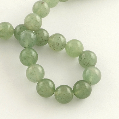 De piedras preciosas naturales aventurina verde hebras de perlas redonda