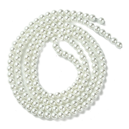 Eco-Friendly Glass Pearl Beads, High Luster, Grade A, Round