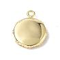 Brass Pendants, Textured, Real 18K Gold Plated, Flat Round with Playing Cards Charm