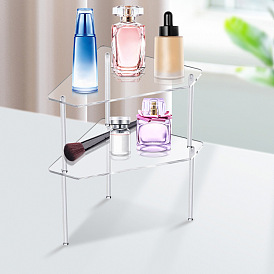 2-Tier Acrylic Jewelry Cosmetic Display Riser Rack, Table Dining Room Organizer Holder