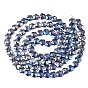 Electroplate Glass Beads Strands, Faceted, Flower