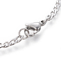 304 Stainless Steel Curb Chain Bracelets, with Lobster Claw Clasps