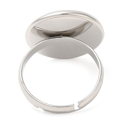 304 fornituras de anillos ajustables de acero inoxidable, configuración del anillo de la copa del bisel, plano y redondo