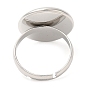 304 fornituras de anillos ajustables de acero inoxidable, configuración del anillo de la copa del bisel, plano y redondo