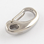 Polished 304 Stainless Steel Keychain Clasp Findings, Snap Clasps