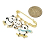 Panda Alloy Enamel Pendants Brooch Pin, Iron Safety Kilt Pin for Sweater Shawl