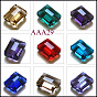 Imitations de perles de cristal autrichien, grade de aaa, facette, rectangle