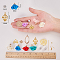 SUNNYCLUE DIY Earring Making, Cloth Pendant Decorations, with Acrylic Findings, Brass Horse Eye Chandelier Component Links and Brass Earring Hooks