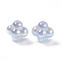 Perles acryliques opaques, avec de la poudre de paillettes, couleur ab , nuage