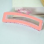 Rectangle PVC Big Claw Hair Clips, with Iron Findings, Banana Jaw Clips Hair Accessories for Women and Girls