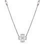 Тинисанд клевер 925 ожерелья с подвесками из стерлингового серебра с фианитом, 16.27 дюйм