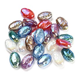 Cuentas de perlas de imitación de acrílico, oval