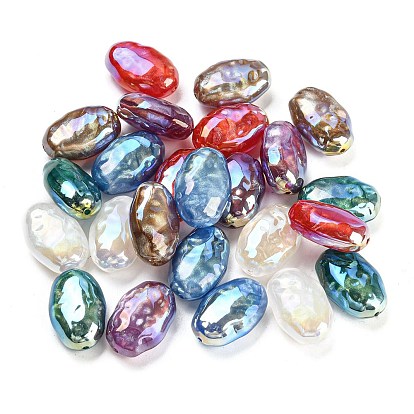 Acrylic Imitation Pearl Beads, Oval