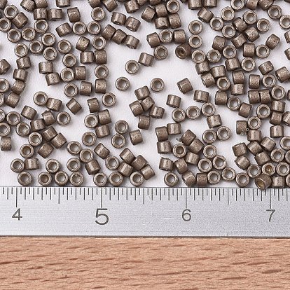 MIYUKI Delica Beads, Cylinder, Japanese Seed Beads, 11/0,  Duracoat Galvanized Frost