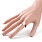 Shell & Glass Beaded Stretch Finger Ring for Women