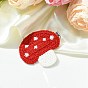 Cute Mushroom/Flower/Strawberry Cotton Alligator Hair Clips, with Alloy & Plastic Chips, for Girls