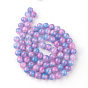 Cuisson peint verre craquelé brins de perles, ronde