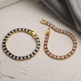 Bracelet de luxe en zircon plaqué or pour femme – Bijoux tendance élégants et uniques.