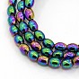 Trendy Unisex Magnetic Synthetic Hematite Barrel Beaded Necklaces, with Magnetic Clasps, 17.32 inch 