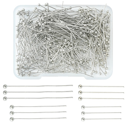 400Pcs 4 Styles Brass Ball Head pins, Cadmium Free & Lead Free