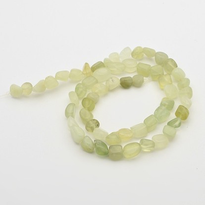 Natural Xiuyan Jade Bead Strands, 5~7X5~7mm, Hole: 1mm, about 15.7 inch
