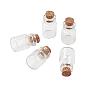 Bead Containers Clear Glass Jar Glass Bottles, with Cork Stopper, Wishing Bottle