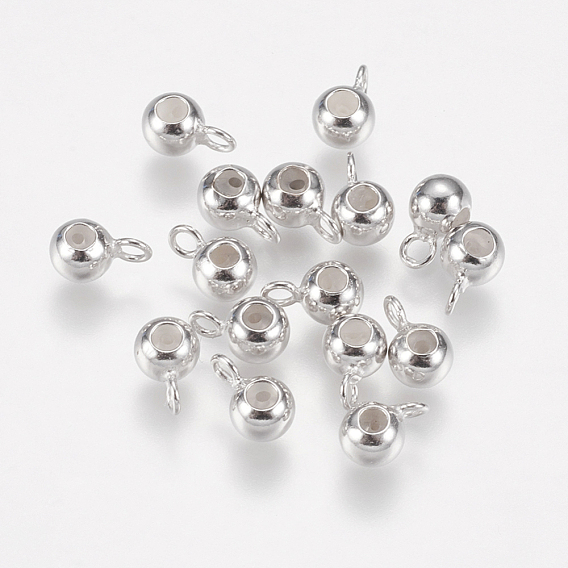 925 Sterling Silver Tube Bails, Loop Bails, with Rubber, Rondelle, Bail Beads, Slider Stopper Beads