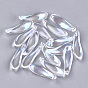 Transparent Glass Pendants, AB Color Plated, Leaf