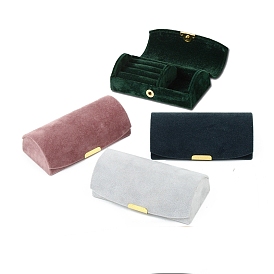 Arch Velvet Jewelry Storage Boxes, Portable Travel Case with Snap Clasp, for Ring Earring Holder, Gift for Women
