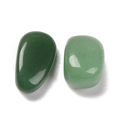 Natural Green Aventurine Beads, No Hole, Nuggets, Tumbled Stone, Healing Stones for 7 Chakras Balancing, Crystal Therapy, Meditation, Reiki, Vase Filler Gems