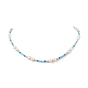 Collier de perles d'imitation acrylique et de perles de verre pour femme
