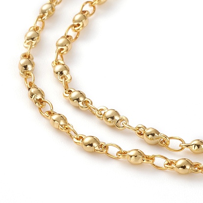 Brass Link Chain Bracelet & Necklace & Anklets Jewelry Sets, with 304 Stainless Steel Findings