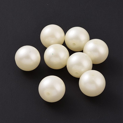 Cuentas de perlas de imitación de plástico abs, rondo