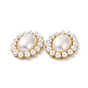 Abs cabujones de perlas de imitación, con la conclusión de aleación, oval